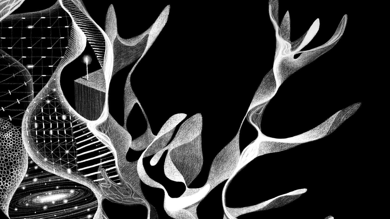 Cerf cosmique, détail, Philippe Baudelocque